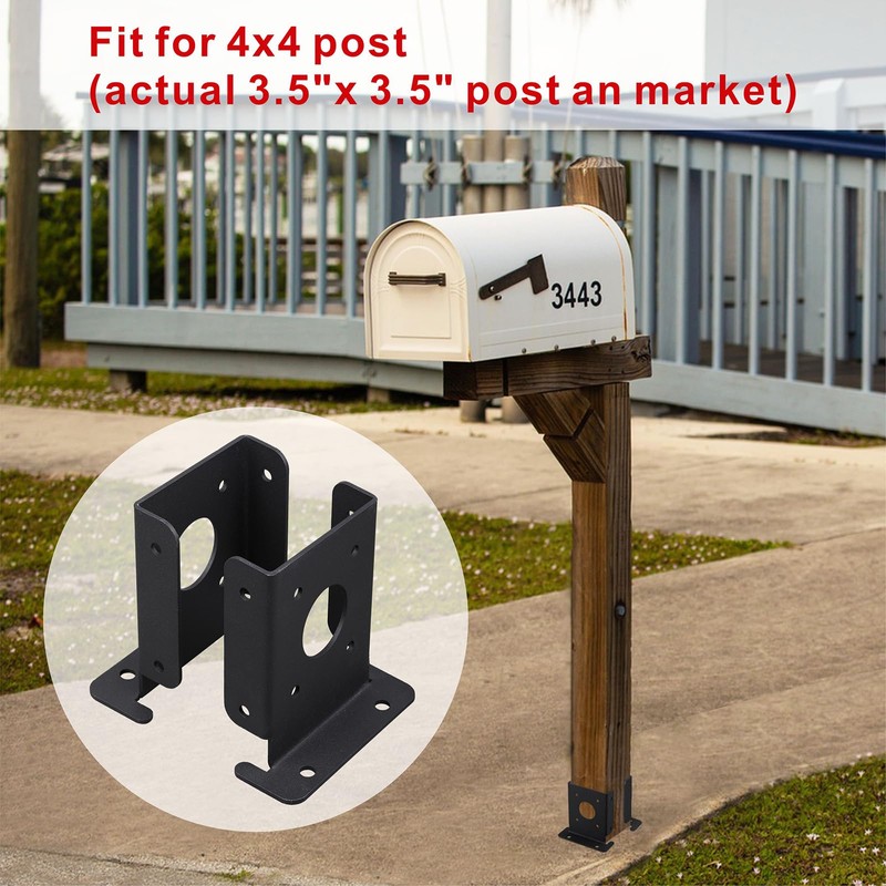 Wpbhk 8 Pcs Wood Fence Pergola Post Base Brackets kit