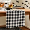 Solino Home Linen Table Runner 36 Inches - Black and