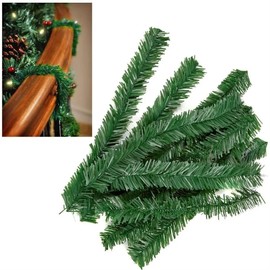 10 Artificial Tree Christmas Garland Wire Ties Green Fir Swags Tie Baubles Decor