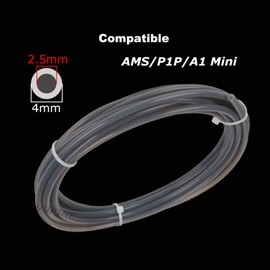 For Bambulab PTFE Tube 2.5mm x 4mm Grey PTFE Tube 1.5m for Bambu Lab A1/A1 mini/P1P/P1S/X1C, for Creality K1/K1 Max/Ender 3 V3 3D Printer Extruder, for 1.75mm 3D Printer Filament