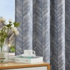 jinchan Blue Printed Curtains 96 Inch Length for Living Room