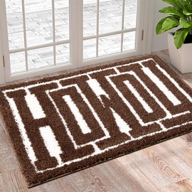 RoomTalks RoomTalks Washable Howdy Rug Indoor Doormat, Cowboy Country Brown Southwestern Bathroom Rugs Non Slip Bath Mat, Wild West Rodeo Texas Throw Rugs 2x3 Small Area Rug for for Bedroom Bathroom Kitchen