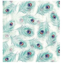 Peacock Feathers Gift Bag Box Tissue Paper Wrapping Lining Sheets 35x45cm (5 Sheets)