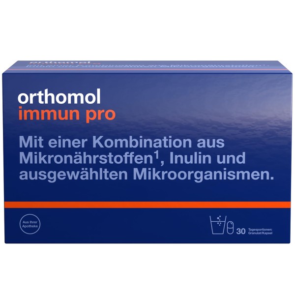 Orthomol immune pro 30 granules and capsule as a dietary supplement - vitamins and micronutrients for the immune system