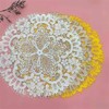 Pack of 2 Lace Round Embroidered Table Runner, Handmade Laced