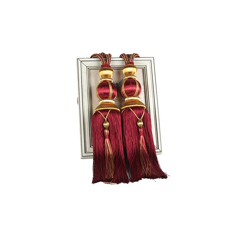 ZHMF 1 Pair Curtain Tiebacks Holdbacks Clip Binding Rope Tie