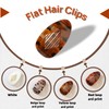 4 PCS Elegant Flat Hair Clips for Women - Lightweight