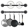 mekueeex Industrial Pipe Pot Pan Rack 21" (2 Pack), Wall