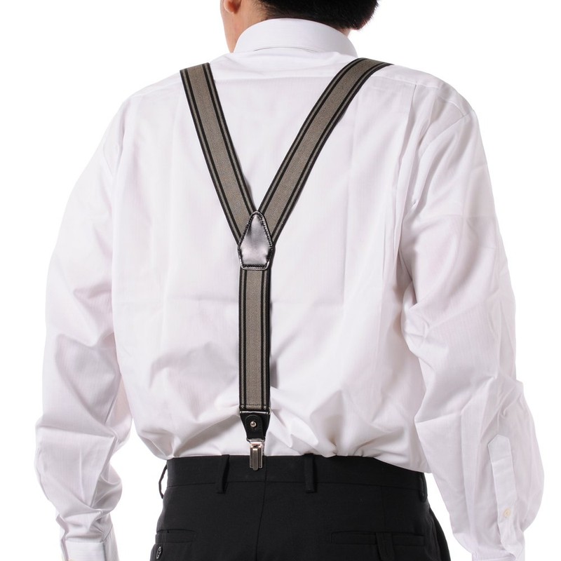 Peace Kobo Suspenders 2-Way 1.4 inches (35 mm) Herringbone Pattern,