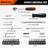 REALTEK 66 Pieces 1/4 inch Drive Socket Set, Ratchet Set