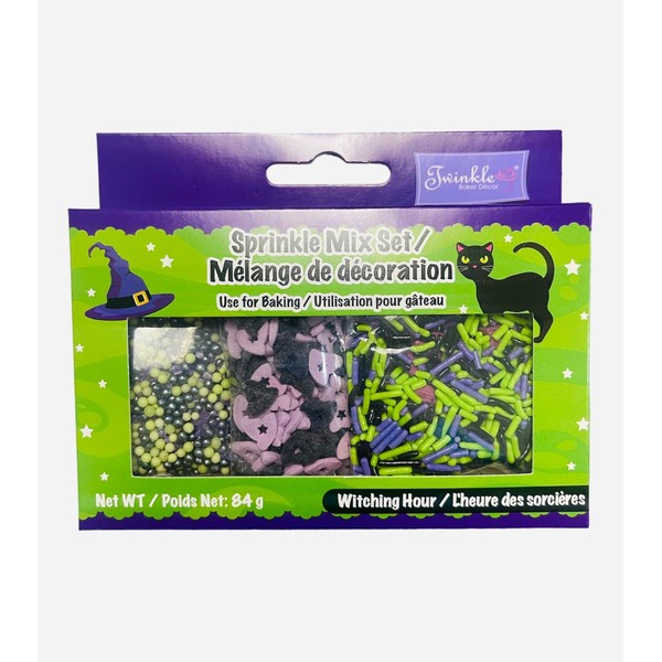 Halloween Sprinkle Mix Set (Witching Hour- Purple, Green, Black, Metallic