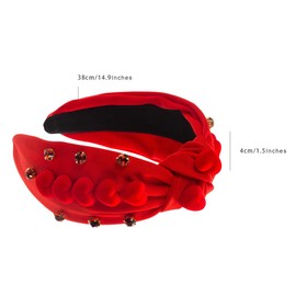 Hair Accessories for Women Knotted Wide Hairband Crystal Diamond Embellished Head Band 26719