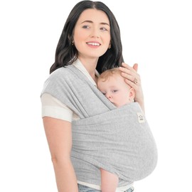 KeaBabies Baby Wrap Carrier - All in 1 Original Breathable Baby Sling, Lightweight,Hands Free Baby Carrier Sling, Baby Carrier Wrap, Baby Carriers for Newborn, Infant, Baby Wraps Carrier, Baby Slings (Light Heather)