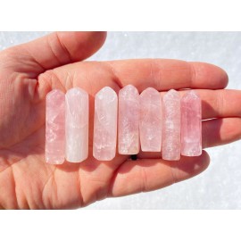 Rose Quartz Point (Mini) - Polished Crystal, Natural Rose Quartz from Brazil
