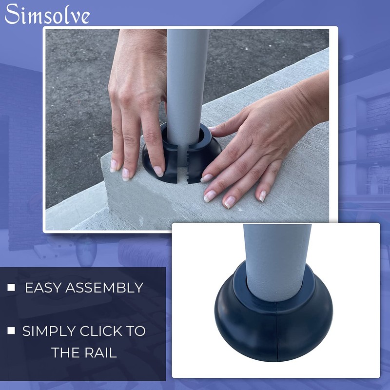Simshoe Deck Post Base Cover – Durable, Snap-Together Round Shoe