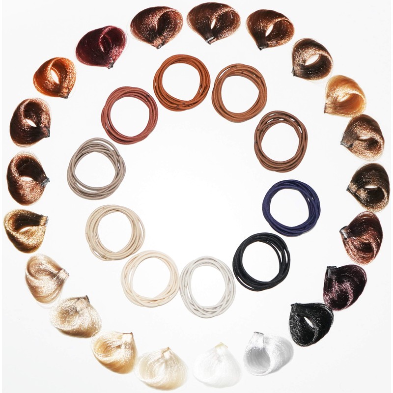 24 Pcs Light Ash Brown Crazy Bobble® Premium Non-Metal Hair