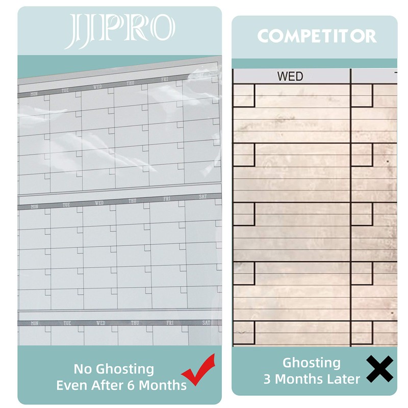 Large Dry Erase Wall Calendar 60" x 38" - Premium