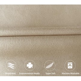iMaylex 1800 Series Super Soft Brushed Microfiber Fabric Zipper Pillowcase, Luxury Cozy and Lightweight, Set of 2, Khaki, Queen, 20x30 Inches