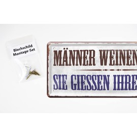 Bartträger Tin Sign – Retro Decorative Metal Sign in Vintage Style – Funny Gift for Men with Beard with Funny Saying – Wall Decoration for Barbershop Barber Hairdresser Hairdressing Salon Bathroom –