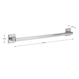 Delta 41924 Modern Angular Decorative ADA 24 in. x 1.25 in. Grab Bar, Chrome