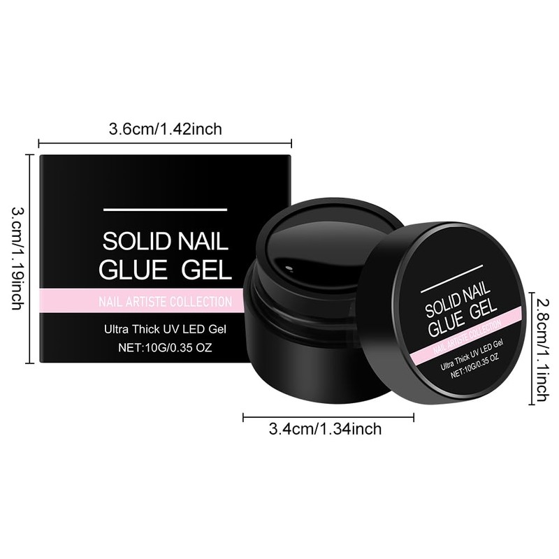 Solid Builder Gel, 10g Fester Builder Gel für Nagelverlängerung, Multifunktionell