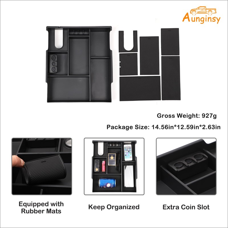 Aunginsy Car Armrest Box Storage Box Compatible with Toyota Tundra