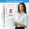 100 Sets ID Card Holder with Lanyard Bulk Vertical Name