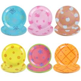 60 Pcs 7 Inch Yellow Sponge Cartoon Plates Yellow Sponge Theme Party Supplies Disposable Dinner Plate Ocean Paper Plates for Birthday Baby Shower Party Decorations Under the Sea PartiesTableware