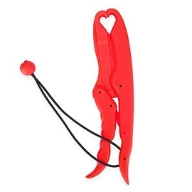 VBESTLIFE Floating Plastic Fishing Pliers, Floating Plastic Lip Pliers with Lanyard, Fish Lip Grip Pliers, Grabber Keeper Fishing Tackle (Red L) Fishing