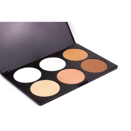 Contour Face Powder Kit Base Foundation Corrector Palette Sleek Pigment Pro Pressed Powder Cosmetics Highlighting Contouring Beauty Make up Pallet (P6#1, 15 * 23 * 1CM)