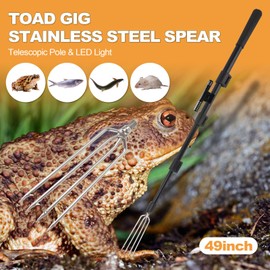 Fish Harpoon Spear Gig Gaff Fork Hook Tool for Frog Cane Toad Bullfrogs Bufo Flounder Ice Fish Mole Remove Trap Catching