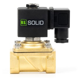 U.S. Solid 3/4 Inch Solenoid Valve - Brass AC 230 V with Viton Seal, Currentless Closed, Junction Box Type, G Thread