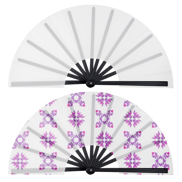 Framendino, 2 Pack Sublimation Folding Hand Fan Blanks Heat Transfer