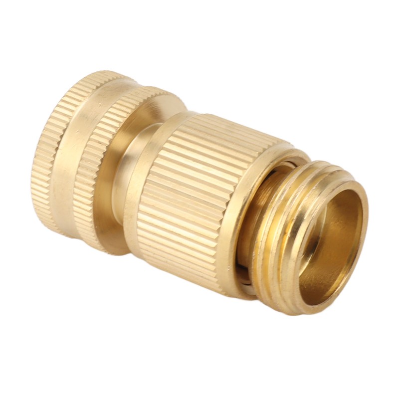 2PCS Water Hose Quick Connector Brass 3/4 Inch Male and