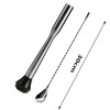 1 Stainless Steel Cocktail Muddler with 1 Mixing Bar Spoon,