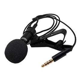 LABRIMP 1Set Clip Lavalier Mic Recording Wired Condenser Microphone for Interviews Online Teaching High Sound Quality with Easy Attach Clip