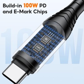 FARSENSE Universal Laptop DC Charger Replacement kit,Round Barrel 100W PD Trigger Cable with Display Voltage for Acer/Asus/Toshiba/Dell/HP Laptop,Etc Charging