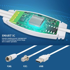 TV Antenna Outdoor/Indoor/RV for Local Channels, Ultra Long Range Amplified HDTV Antennas with Signal Booster, 4K 1080P VHF UHF for Attic/RV Camper Trailer Truck Caravan Boat (White)