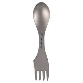 Lifeventure Superlight Titanium Spork with Serrated Cutting Edge | Ideal for Camping or Travel