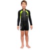 Cressi Kids Black/Lime Shorty Wetsuit Long Sleeve X-Large Age 6-8