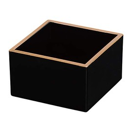 Tanaka Chopsticks Shop 039961 Liter Lacquer, Black, Round Gold