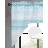 Gradient Aqua Blue Swag Valances for Windows,Modern Solid Swag Kitchen