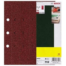 Bosch 2607017098 Sanding Sheet-Set for Orbital Sanders, Red, 93 x 230 mm