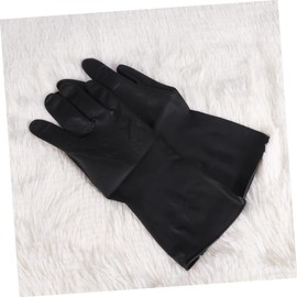 IWOWHERO 2 Pairs Hair Salon Gloves Hair Styling Gloves Accessories Hair Dyeing Gloves with Particles Hairdressing Supplies Reusable Anti-skid Hair Color Gloves Hand Guard Shampoo