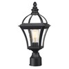 Emliviar Farmhouse Outdoor Post Lighting, Exterior Pole Lantern with Seeded
