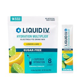 Liquid I.V.- “® Multiplicador de Hidratación Sin Azúcar Lima Limón | Mezcla para Bebida en Polvo Electrolito | 1 Paquete (14 Porciones