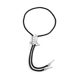 Bristol Novelty BA031 Black Cowboy Boot Bootlace Tie, Unisex-Adult, One Size