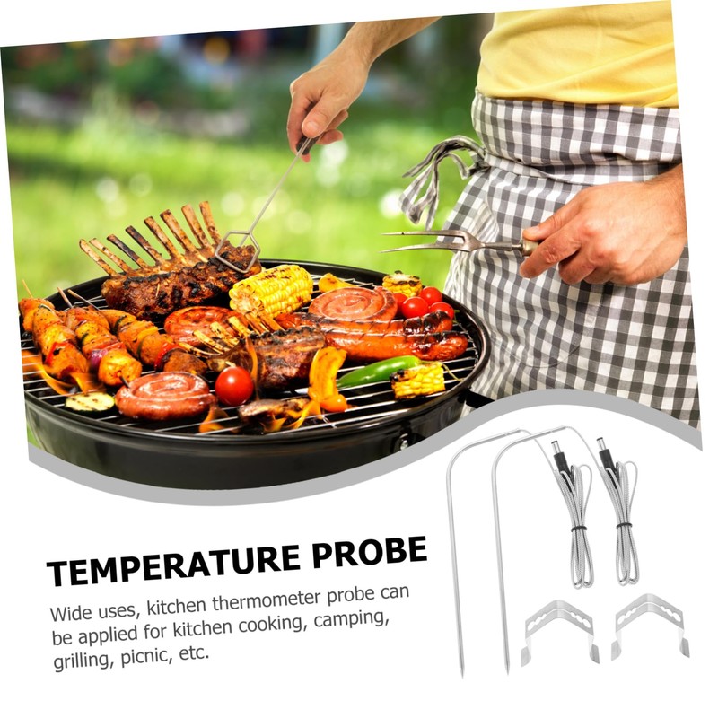 MAGICLULU 1set Barbecue Meat Thermometer Probe Replacement for Accurate Cooking