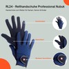HKM by Reiterladen24 Professional Riding Gloves, Nubuck Imitation Leather, s