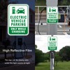 4 Pack 18x12 Inch Reflective Aluminum EV Charging Only Parking